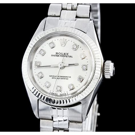 rolex ladies presidential watch stainless roman